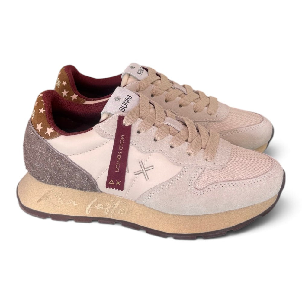 Sneaker donna Sun68 Ally vintage panna 