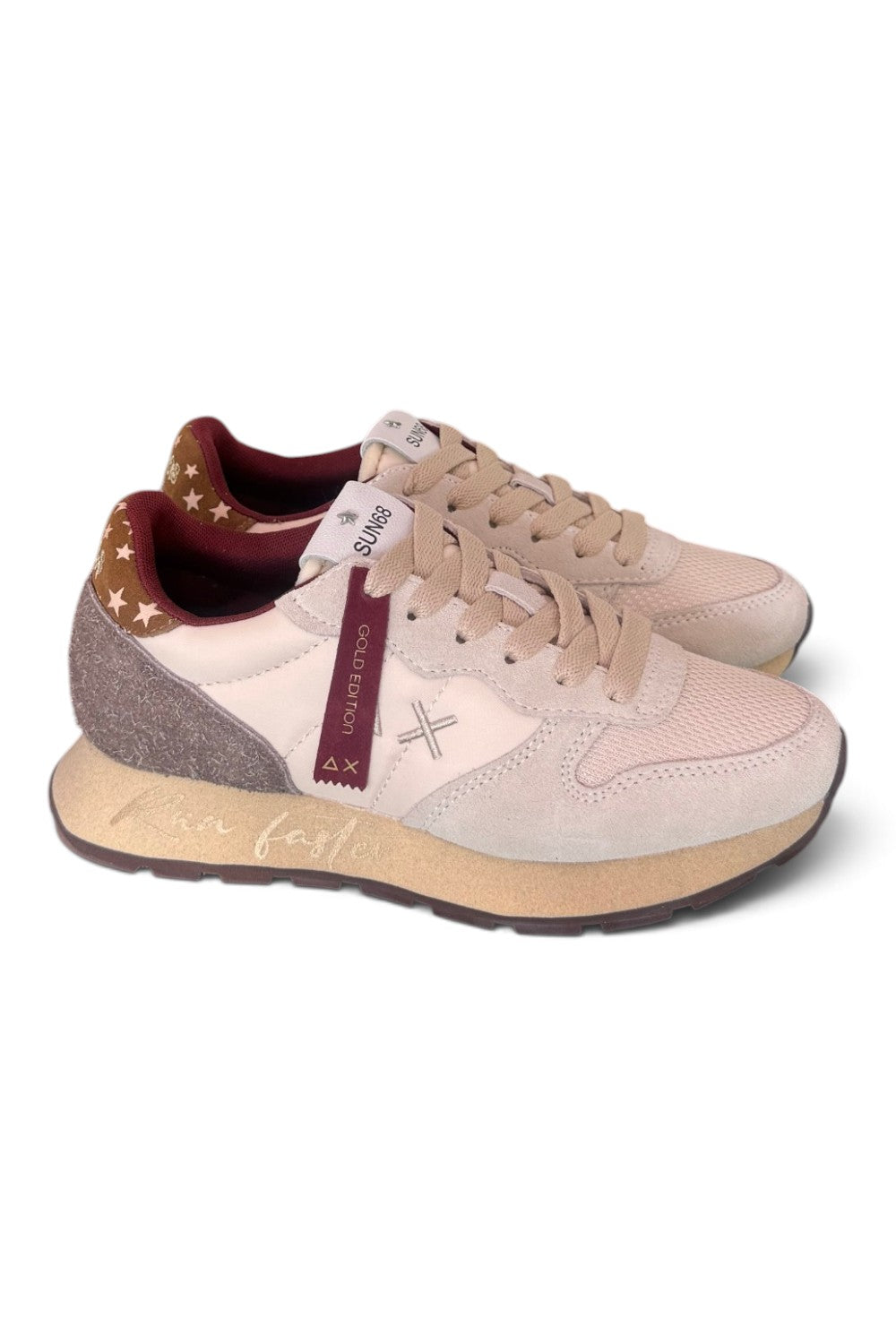 Sneaker donna Sun68 Ally vintage panna 