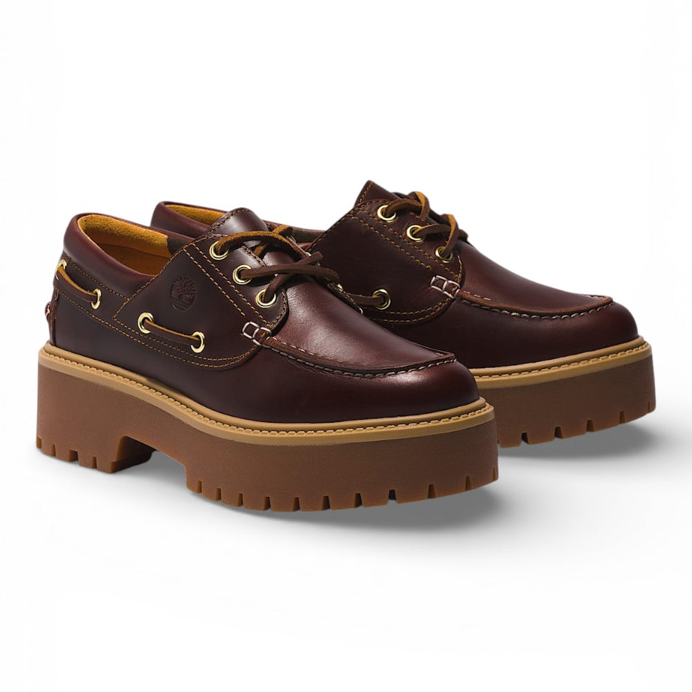 Scarpa Barca Plateau Stone Street Donna bordeaux 