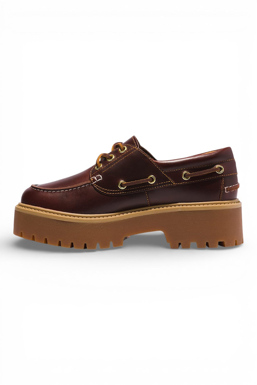 Scarpa Barca Plateau Stone Street Donna bordeaux 