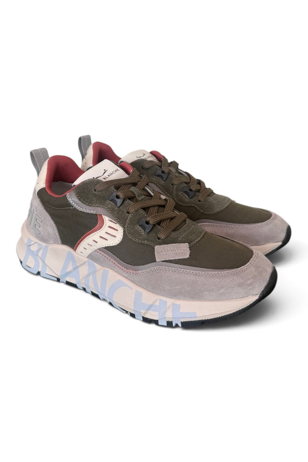 Sneaker Club01 Voile Blanche uomo verde grigio 