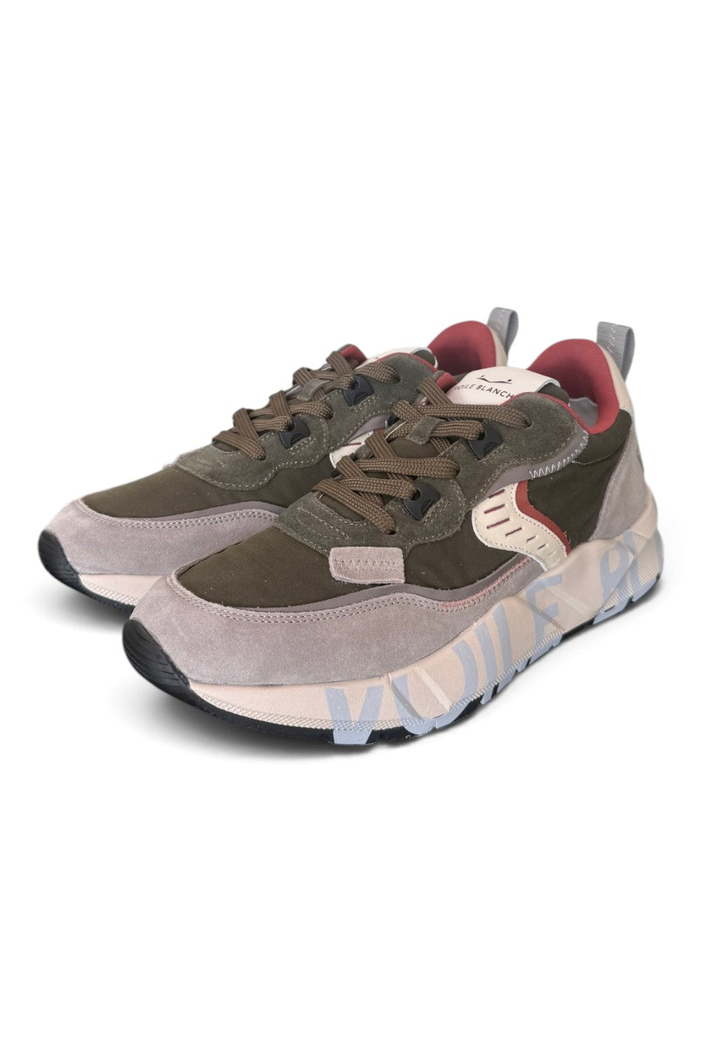 Sneaker Club01 Voile Blanche uomo verde grigio 