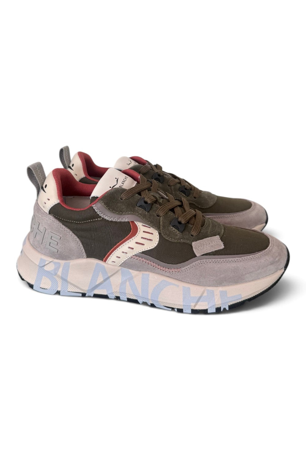 Sneaker Club01 Voile Blanche uomo verde grigio 