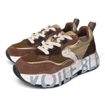 Sneaker Voile Blanche donna Club105 marrone beige oro 