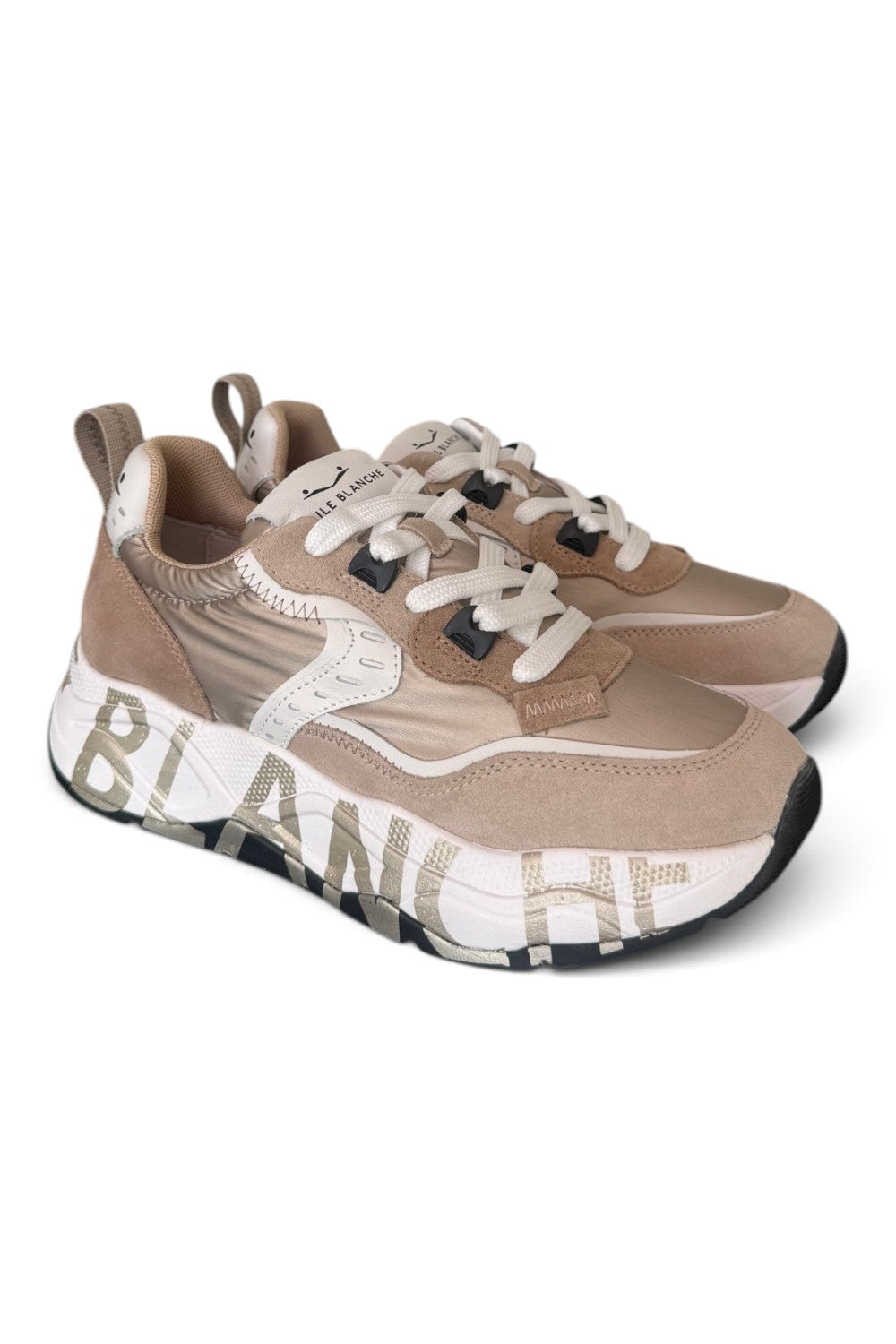 Sneaker Voile Blanche donna Club105 sabbia 