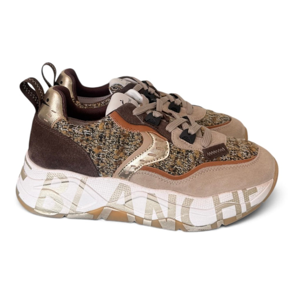 Sneaker Voile Blanche donna Club105 bouclé 