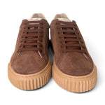 Sneaker Voile Blanche donna Lipari suede moro 