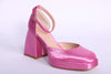 Mary Jane in raso fuxia Brando semiaperto