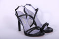 Sandalo plateau strass nero tacco 10 Albano