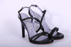 Sandalo plateau strass nero tacco 10 Albano