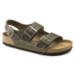 Sandalo Milano pelle verde Birkenstock 