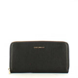 Portafoglio Metallic Soft Zip Around Black<BR/> 