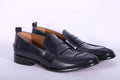 Mocassino cucitura pelle blu MRT