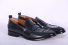 Mocassino cucitura pelle blu MRT