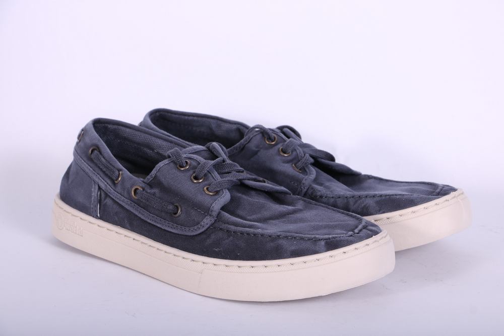 Scarpa barca tela blu Natural World 