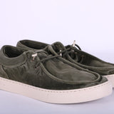 Scarpa uomo tela verde cucitura Natural World 