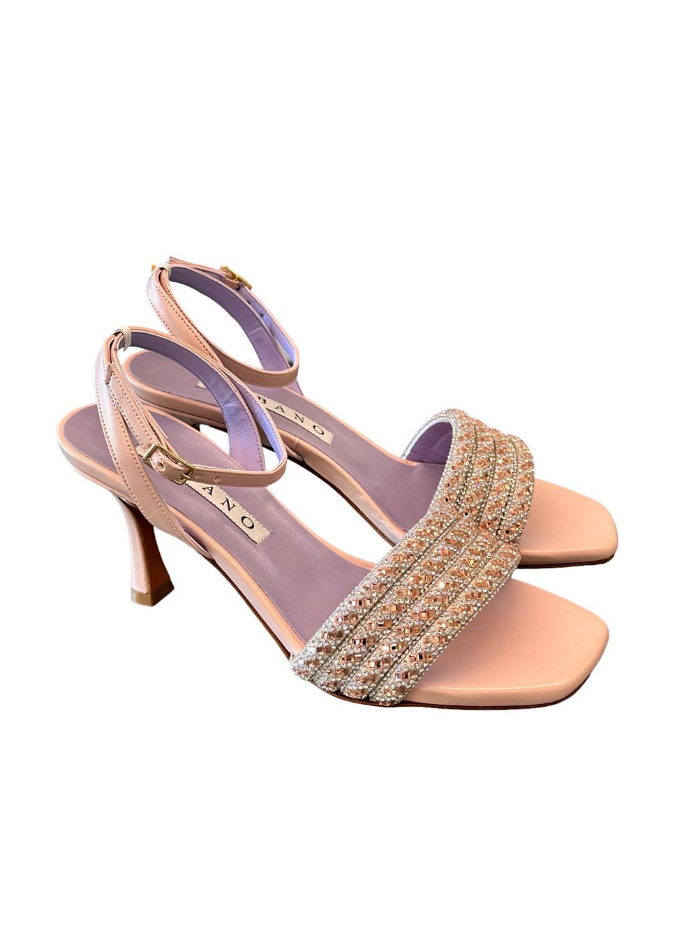 Sandalo fascia strass cipria Albano 