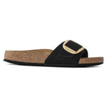 Ciabatta donna Madrid Big Buckle suede nero Birkenstock 
