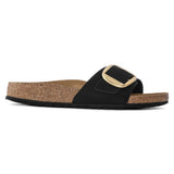 Ciabatta donna Madrid Big Buckle suede nero Birkenstock 
