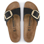 Ciabatta donna Madrid Big Buckle suede nero Birkenstock 