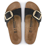 Ciabatta donna Madrid Big Buckle suede nero Birkenstock 