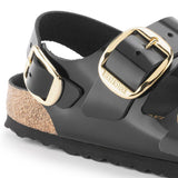 Sandalo Milano Big Buckle shine black Birkenstock 1024211 
