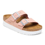 Ciabatta Arizona Papillio birkenstock pink nabuk leahter platform 