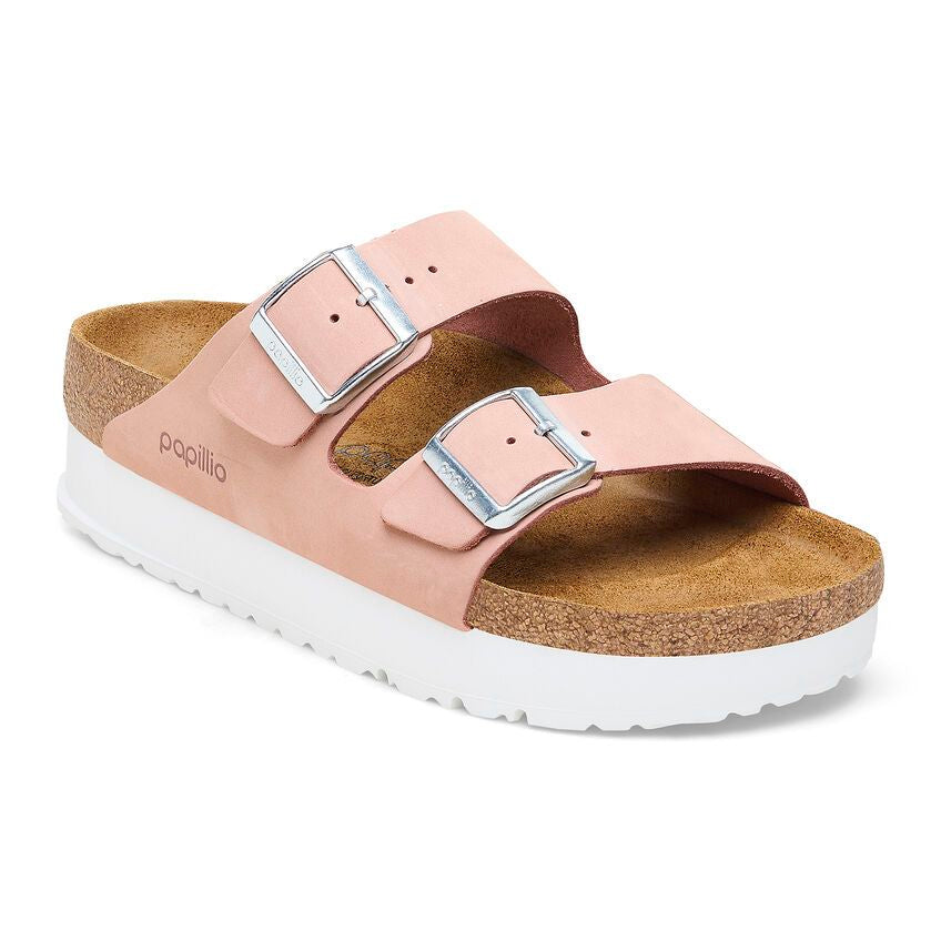 Ciabatta Arizona Papillio birkenstock pink nabuk leahter platform 
