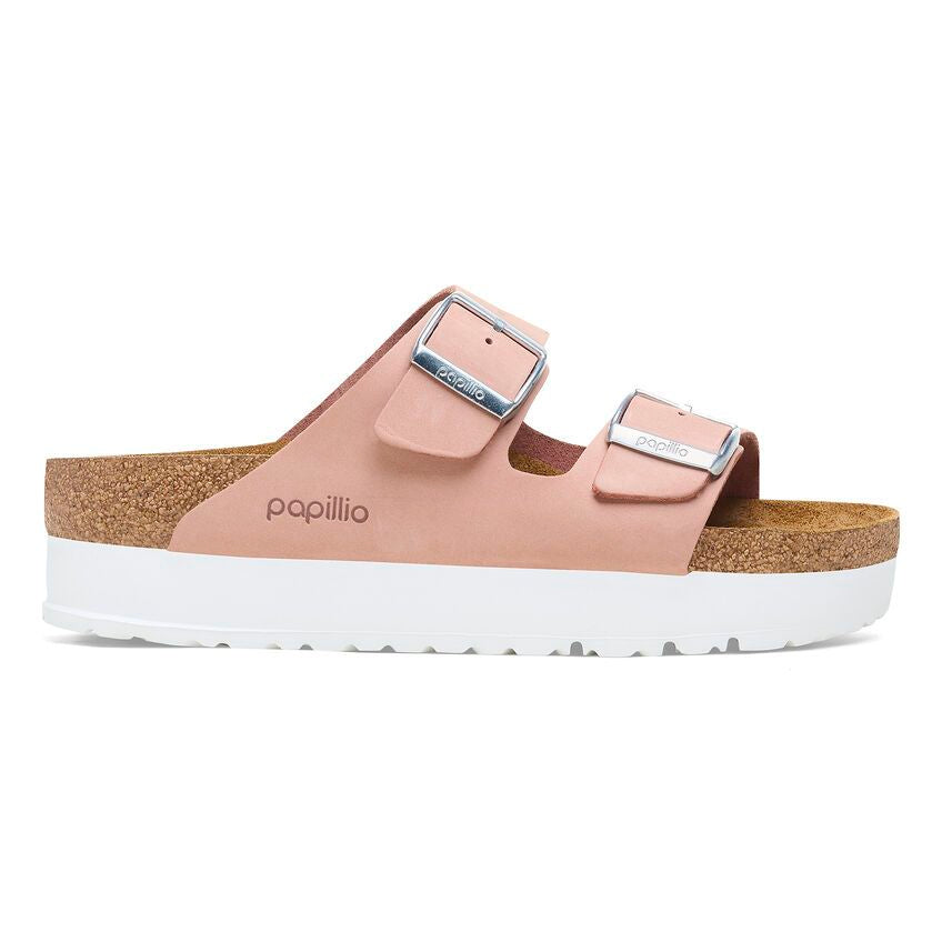Ciabatta Arizona Papillio birkenstock pink nabuk leahter platform 