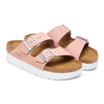 Ciabatta Arizona Papillio birkenstock pink nabuk leahter platform 