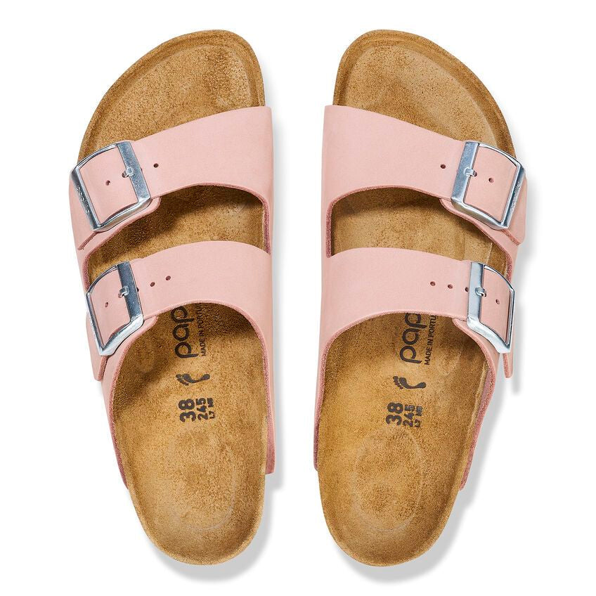 Ciabatta Arizona Papillio birkenstock pink nabuk leahter platform 