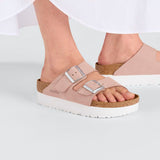 Ciabatta Arizona Papillio birkenstock pink nabuk leahter platform 