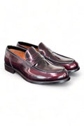 Mocassino spazzolato bordeaux Franco Fedele