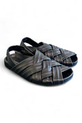 Sandalo flat intrecci nero Patrizia Bonfanti