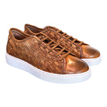 Sneaker uomo intrecciata cuoio Pawelks 