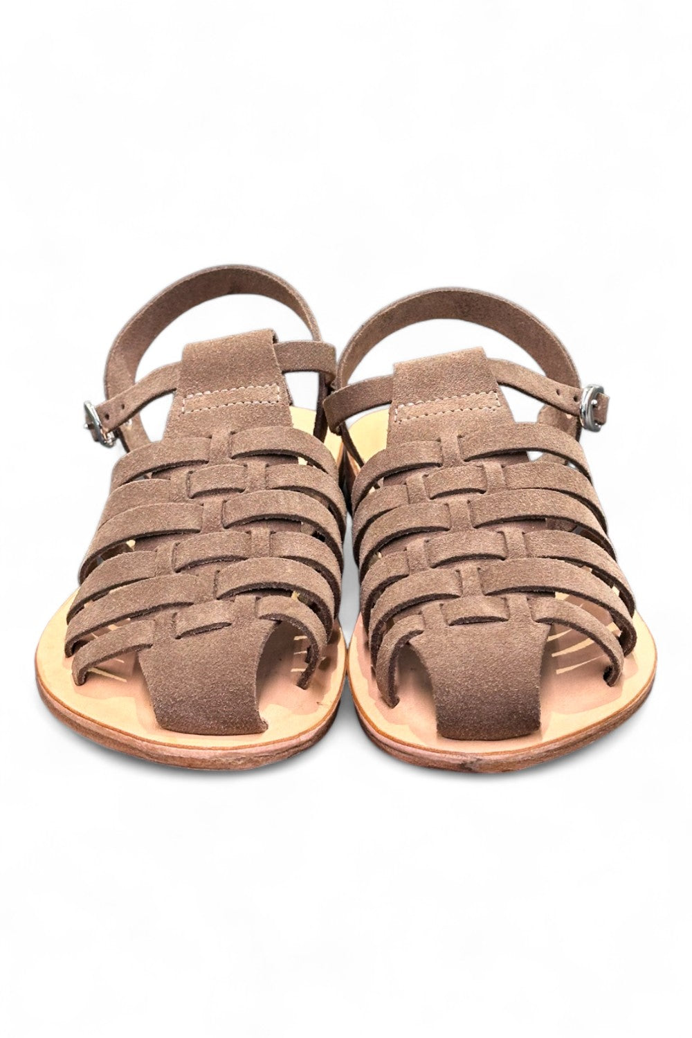 Sandalo gabbia in suede beige Stringart 