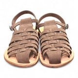 Sandalo gabbia in suede beige Stringart 