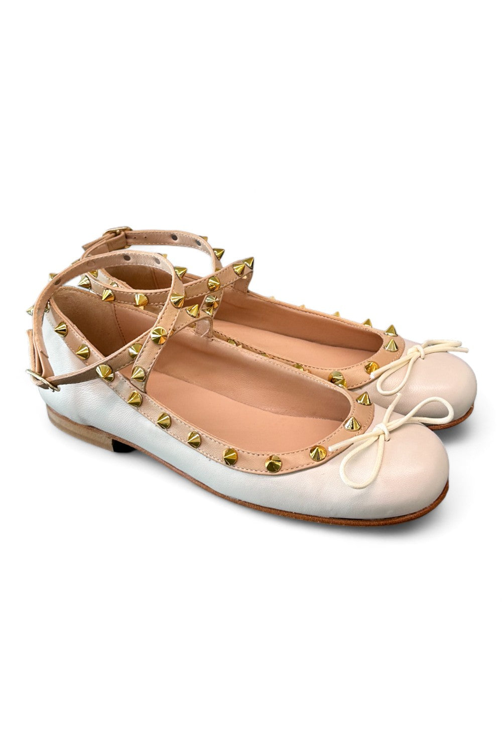 Ballerina cintini e borchie white The Icona 