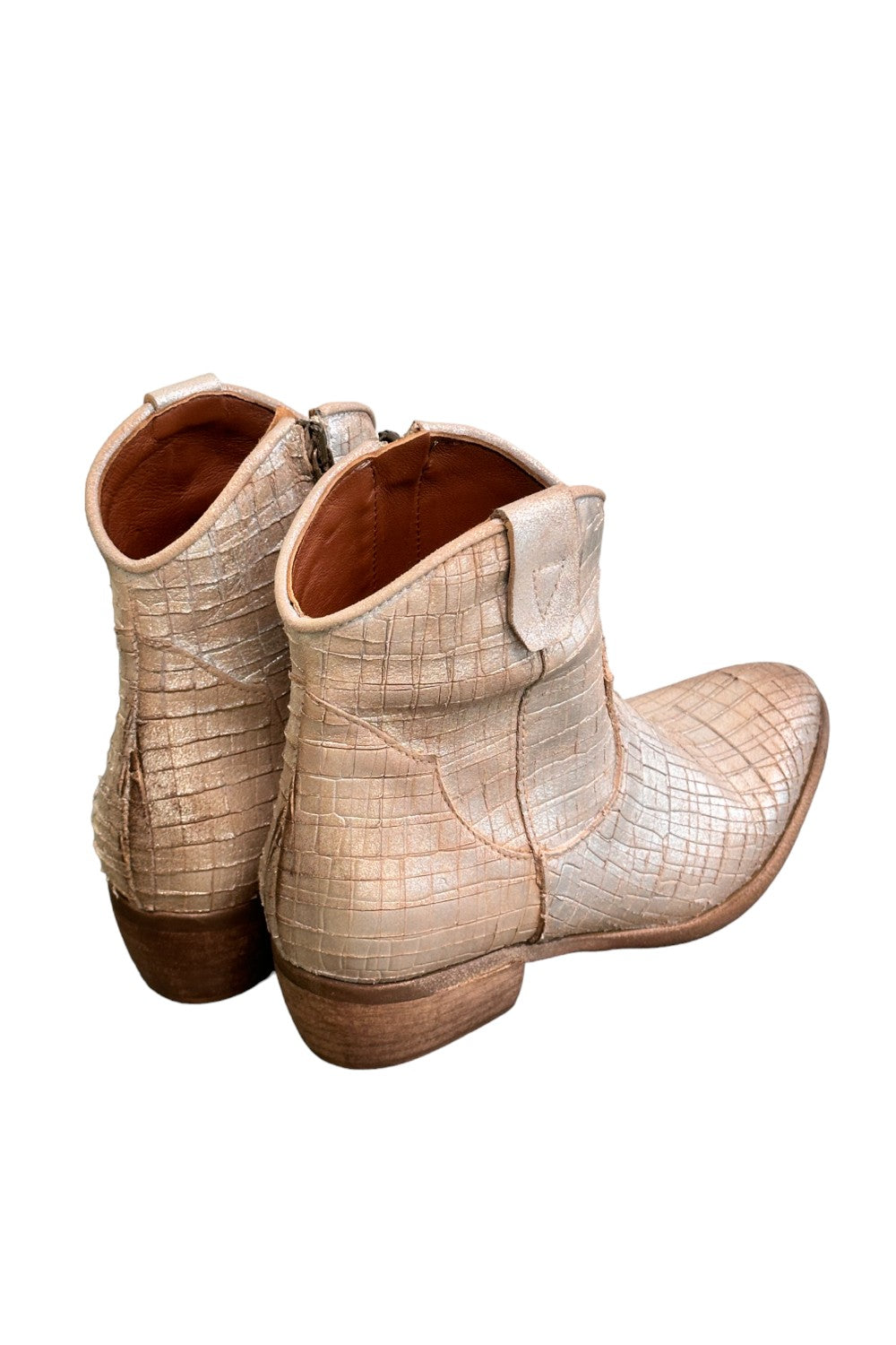 Stivaletto texano intagliato argento Zoe 