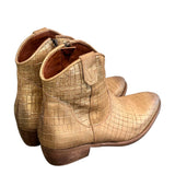 Stivaletto texano intagliato oro Zoe 