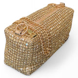 Pochette strass crystal oro Albano 
