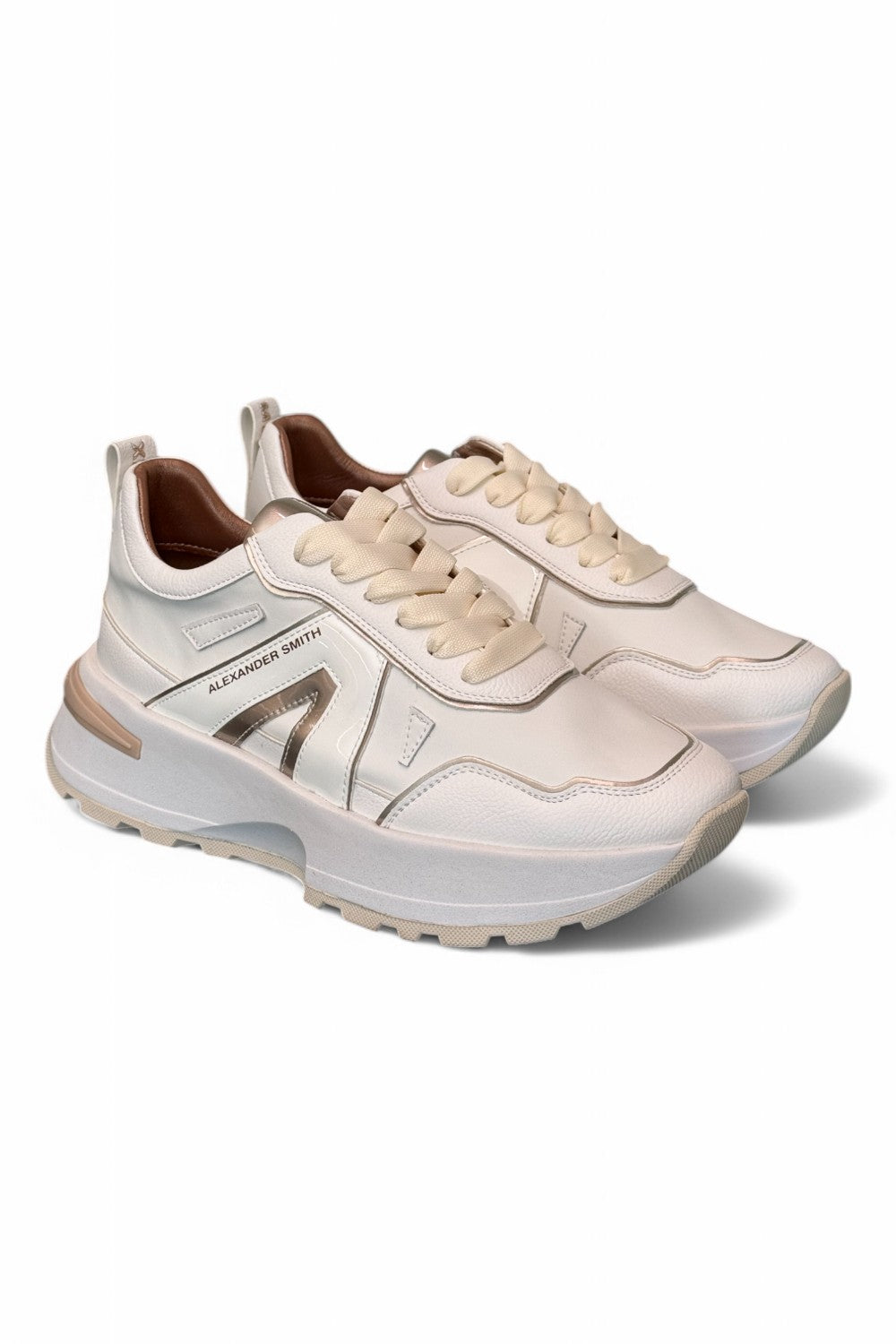 Sneaker donna Liverpool white gold Alexander Smith<BR/> 