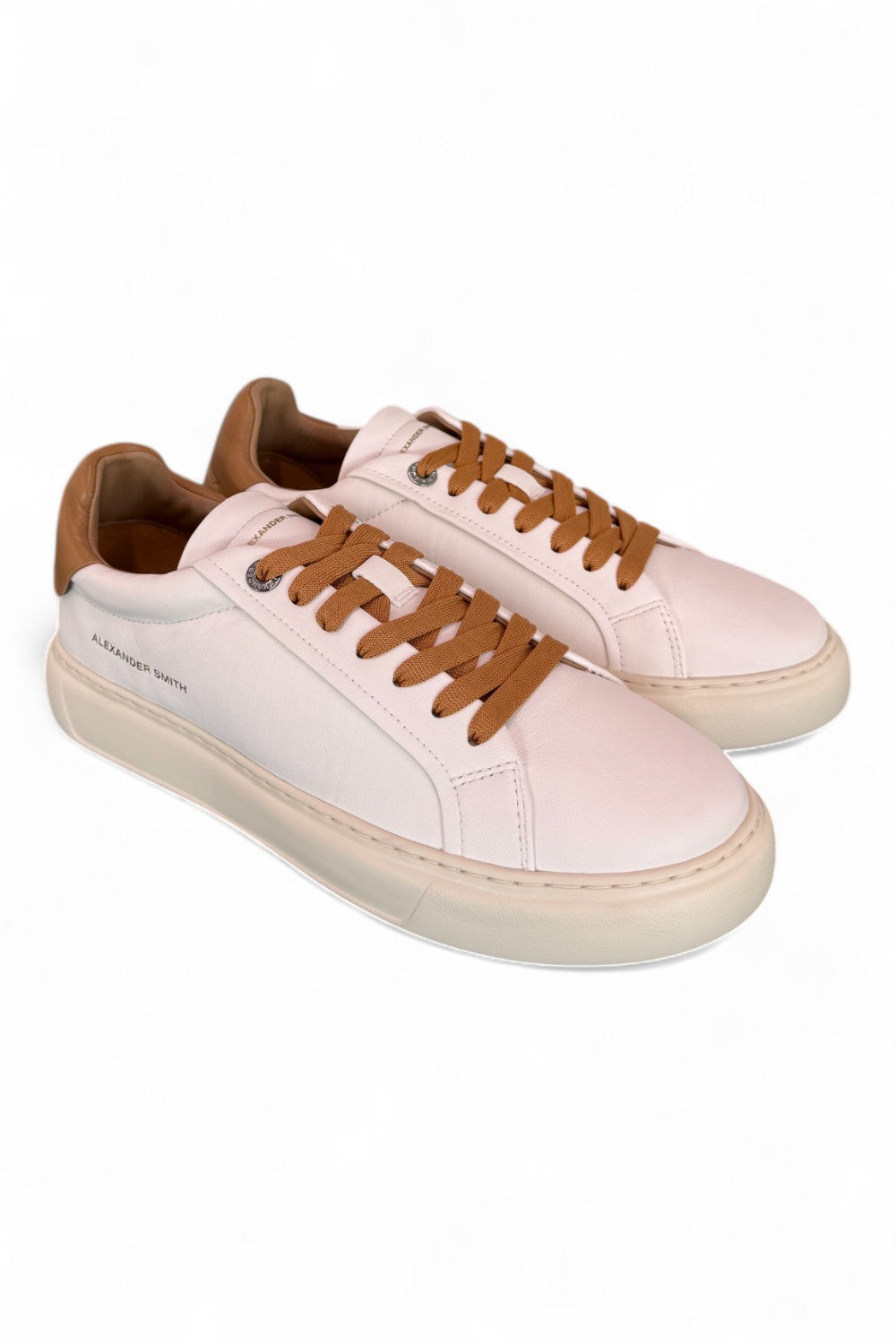 Sneaker uomo Soho white mustard Alexander Smith<BR/> 