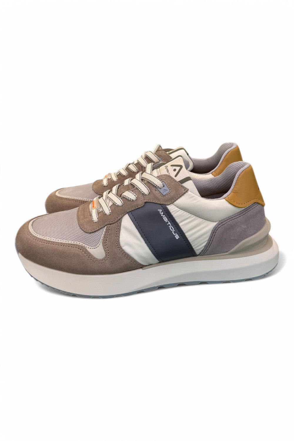 Sneaker running bianco beige Ambitious<BR/> 