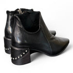 Tronchetto zip asimmetrico nappa nera AS98<BR/> 