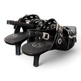 Slingback Ash Babel fibbie pelle nera 