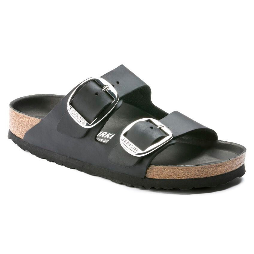 Ciabatta Arizona Big Buckle oil leather Black Birkenstock 1011075 