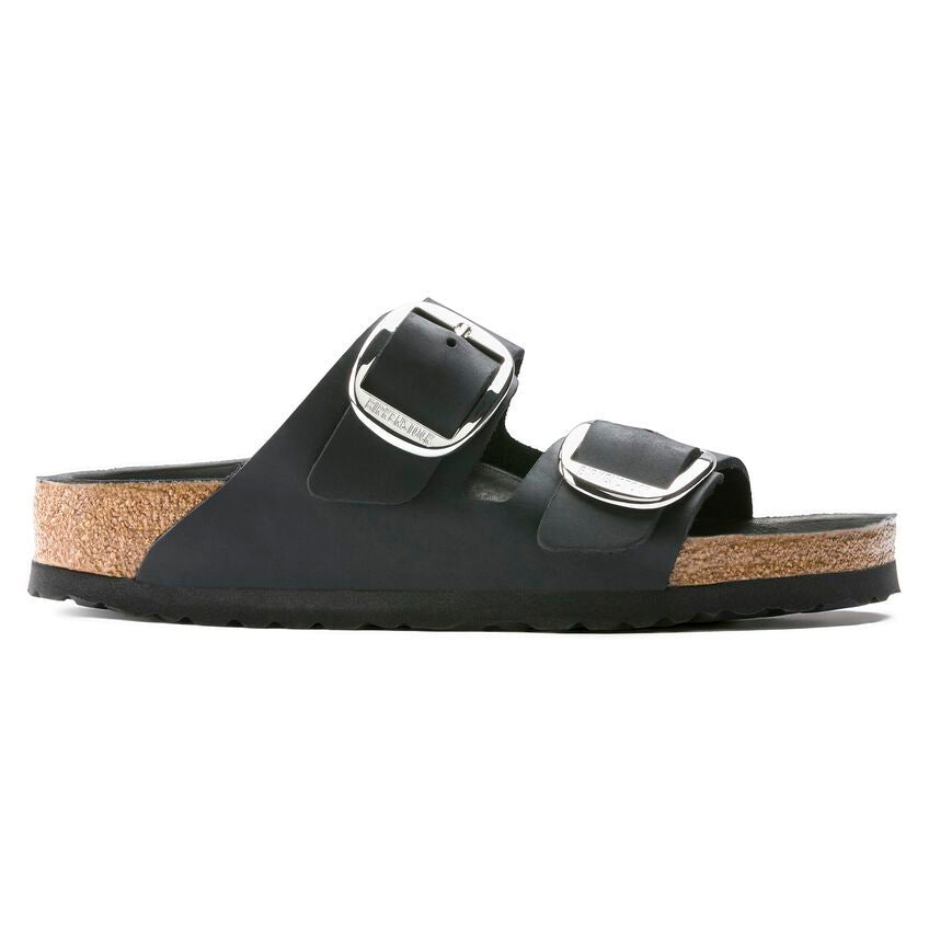 Ciabatta Arizona Big Buckle oil leather Black Birkenstock 1011075 