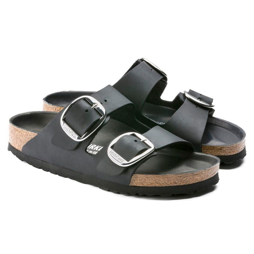 Ciabatta Arizona Big Buckle oil leather Black Birkenstock 1011075 