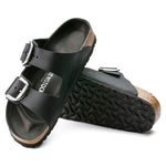 Ciabatta Arizona Big Buckle oil leather Black Birkenstock 1011075 